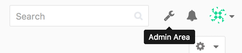 “Admin area” елемента в менюто на GitLab